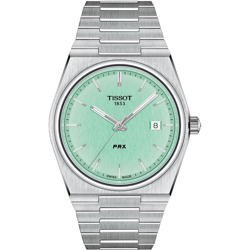 Tissot Men's PRX 40mm Mint Green Dial Quartz Watch T137.410.11.091.01