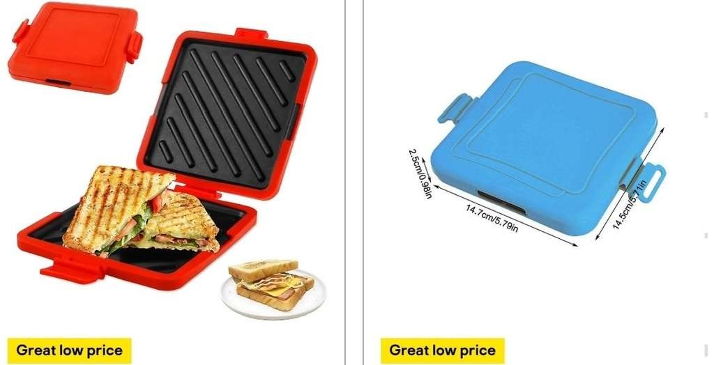 Microwave toastie maker (Red or Blue) from DaleDomestic, who also ship it