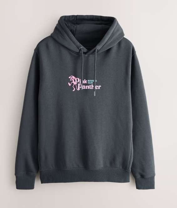 Slate Grey Panther Licence Graphic Hoodie, Sizes XS to 2XL, Free Click and Collect