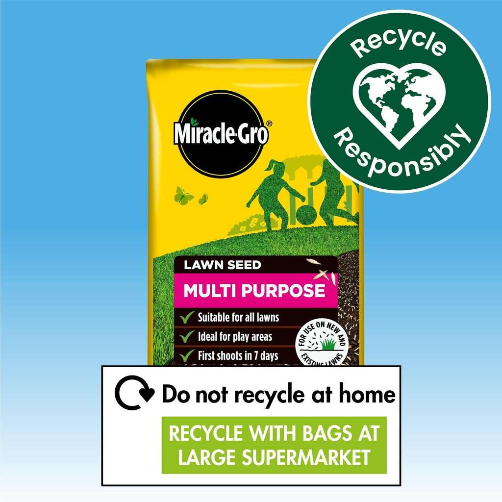 Miracle-Gro Multi Purpose Lawn Seed, Child and Pet Friendly, 165m2, 5kg Bag