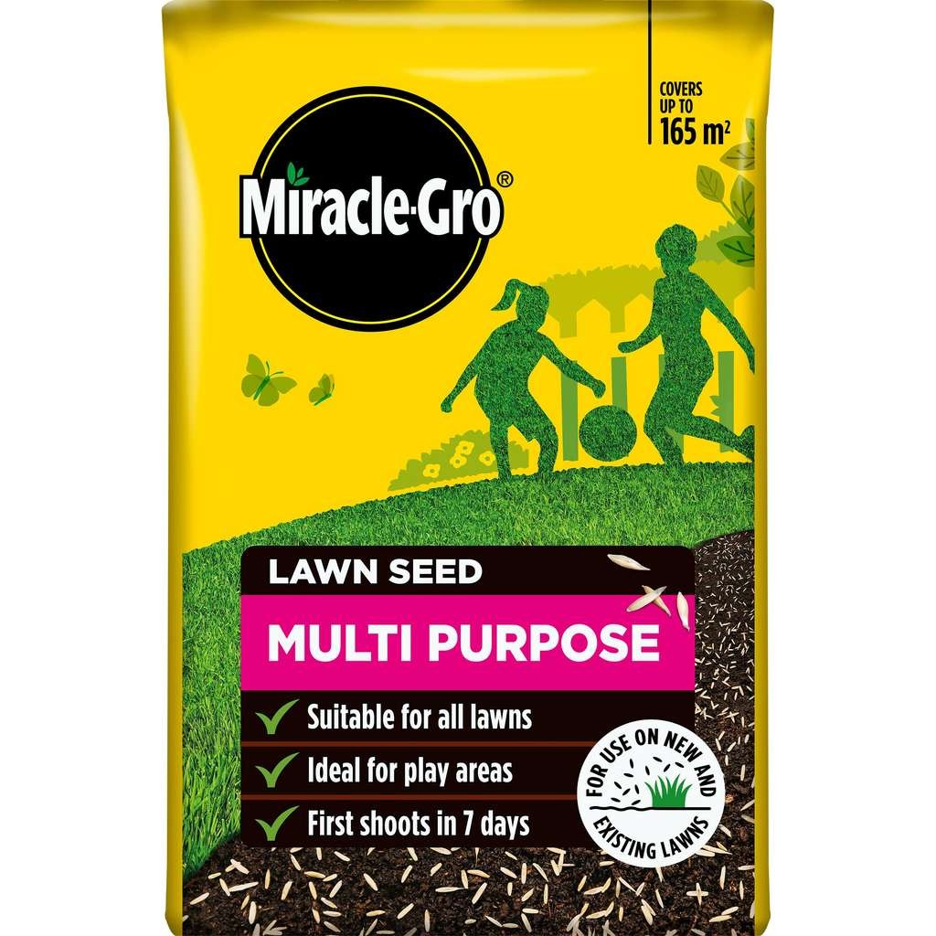 Miracle-Gro Multi Purpose Lawn Seed, Child and Pet Friendly, 165m2, 5kg Bag