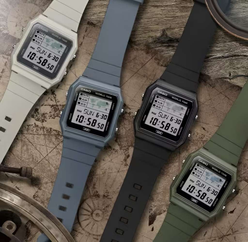 Casio POP LF-30W-1AEF Retro World Time Digital Watch, all colours, with code
