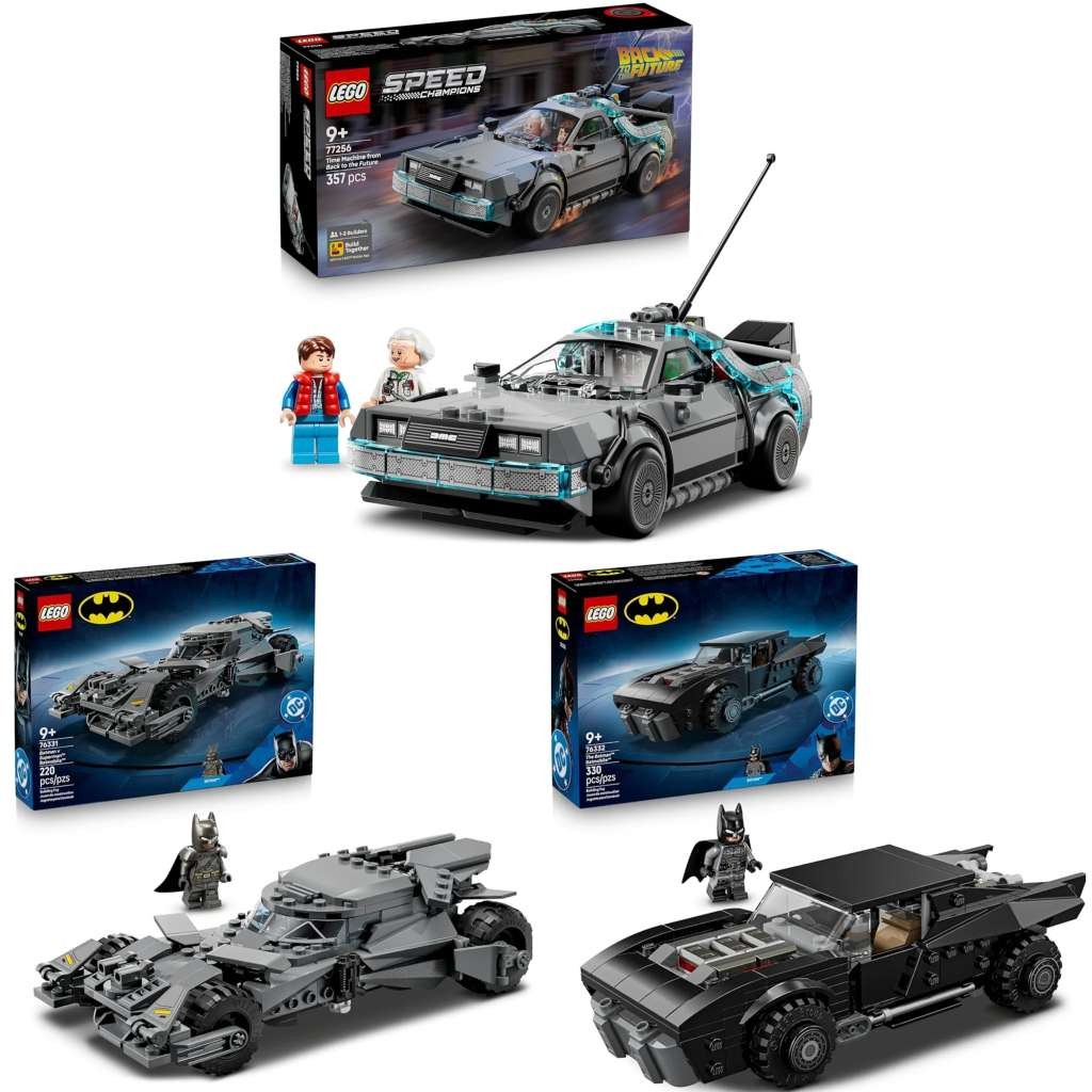 LEGO Speed Champions 77256 Time Machine, Batman 76332 Batmobile, 76331 Batmobile £17.99 each