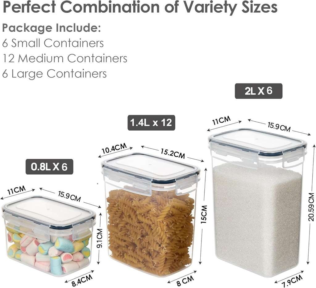 Vtopmart 24 airtight food containers from YiHong Vision FBA on Amazon