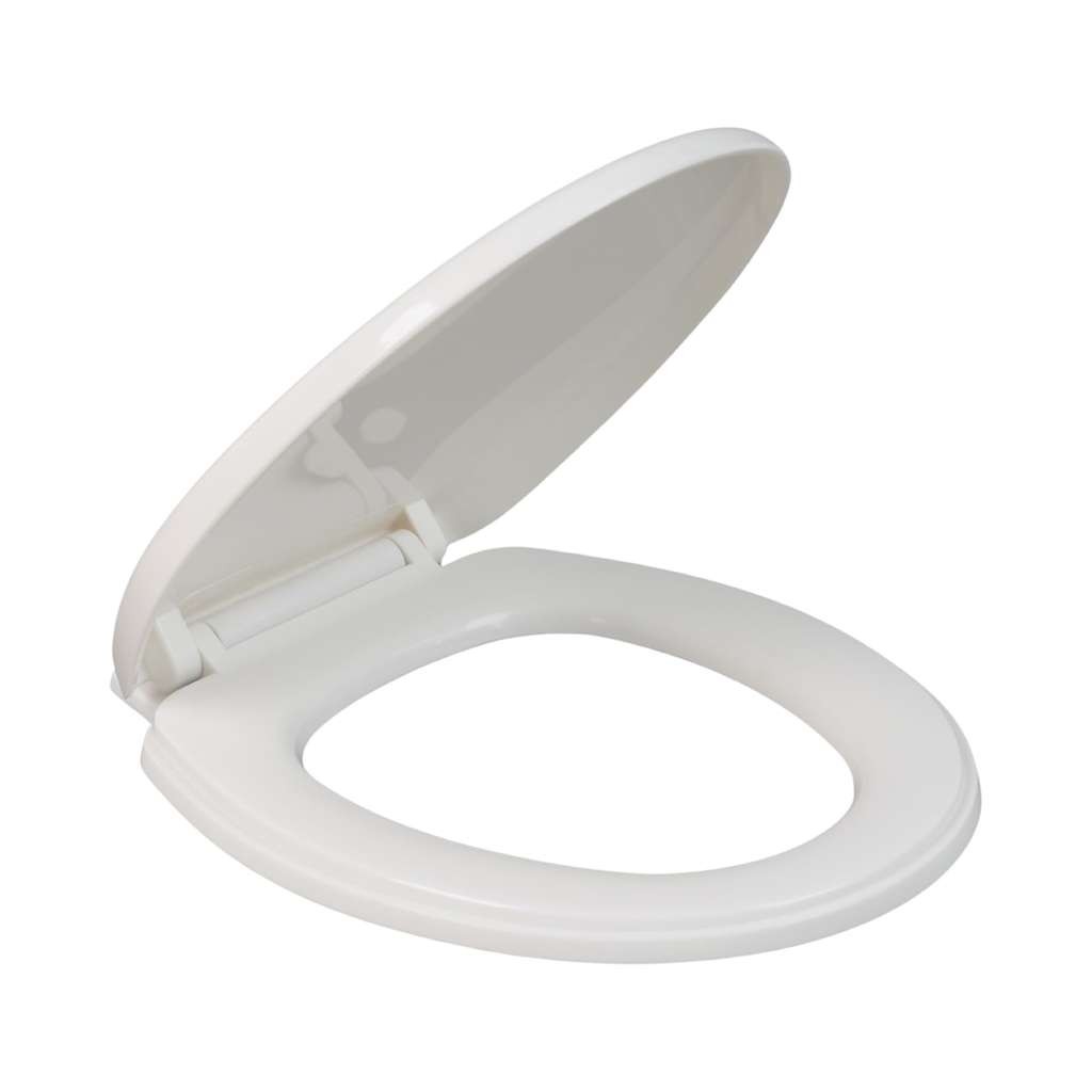 Requisite Needs Soft Close Toilet Seat, Simple Top Fixing, Adjustable Hinges, White