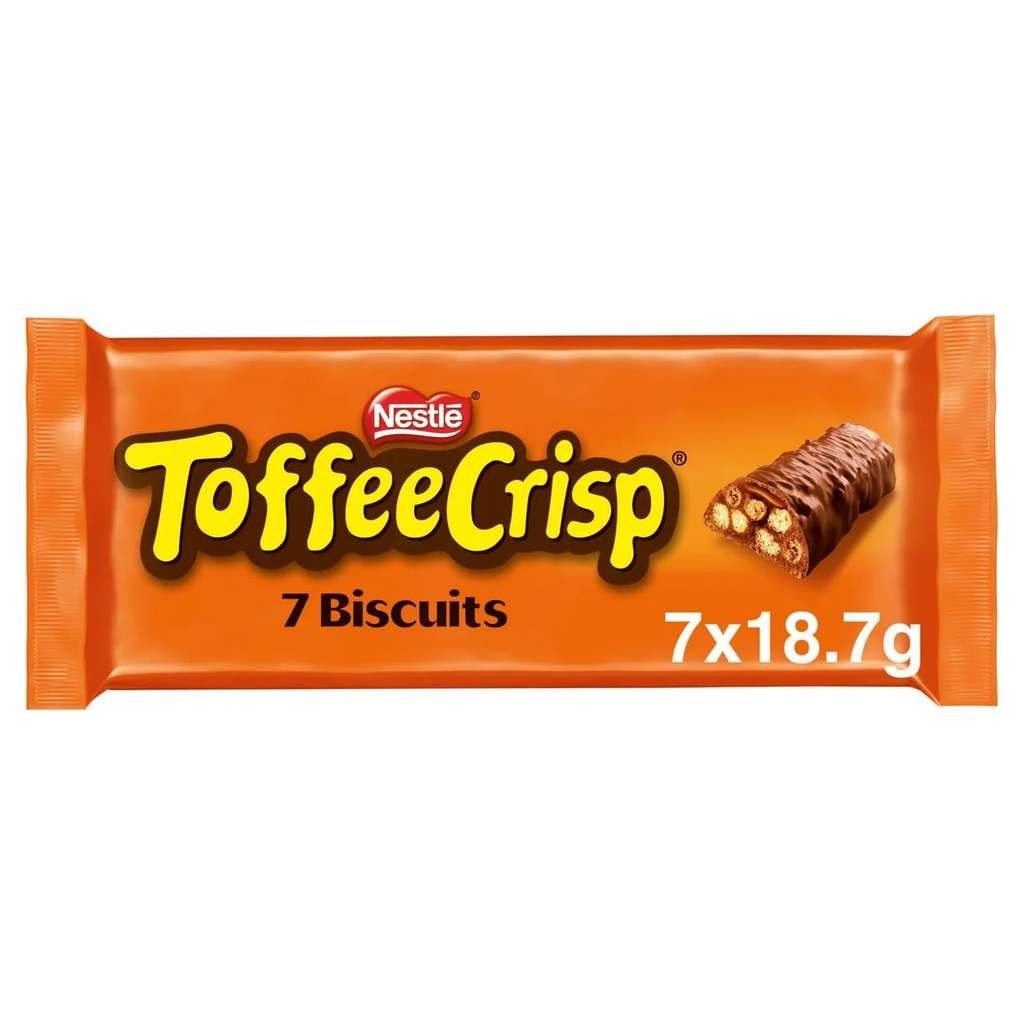 Toffee Crisp Chocolate Biscuit Bars Multipack (7 x 18.7g)