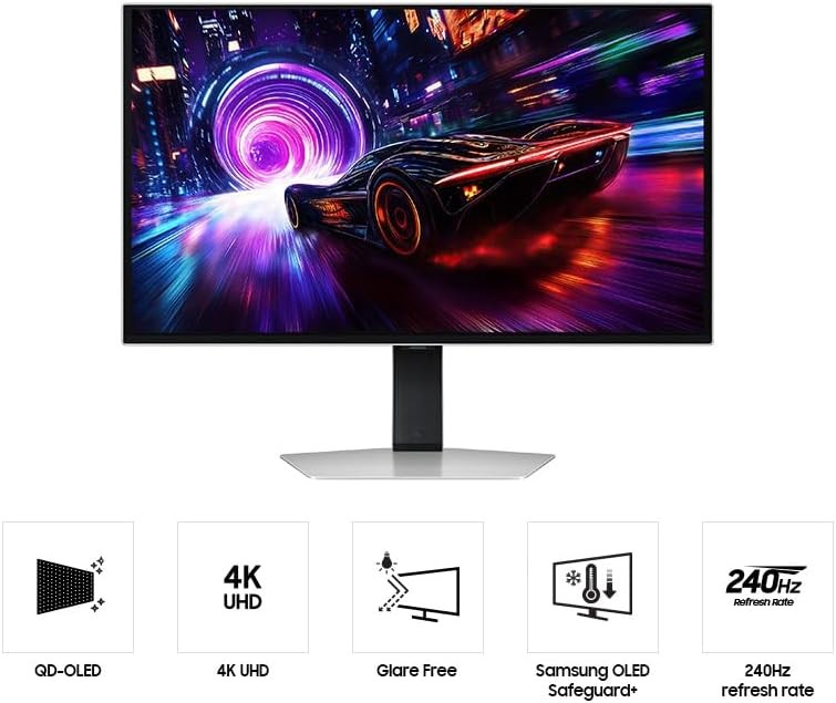 Samsung 32 Inch Odyssey OLED G81SF Gaming Monitor, 4K, 240 Hz, QD-OLED, LS32FG810SUXXU