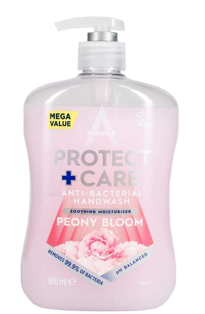 Astonish Peony Bloom anti-bacterial hand wash (kind to skin, moisturising) 600ml £0.81 S&S
