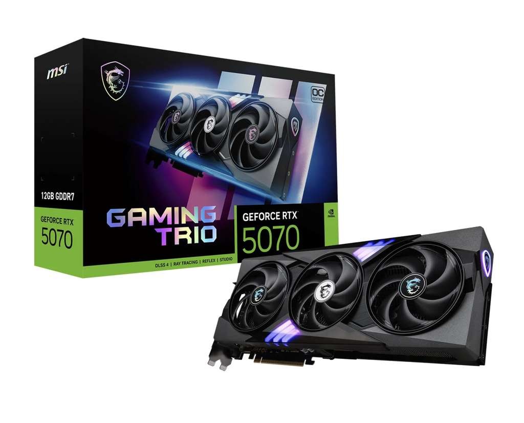 MSI NVIDIA GeForce RTX 5070 12GB Gaming Trio OC Blackwell Graphics Card