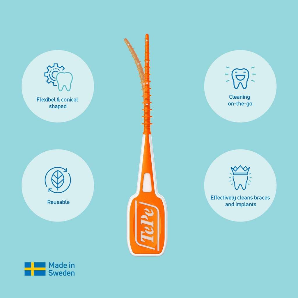TePe EasyPick toothpicks, 60 orange ISO XS-S. Great for quick, easy cleaning between teeth