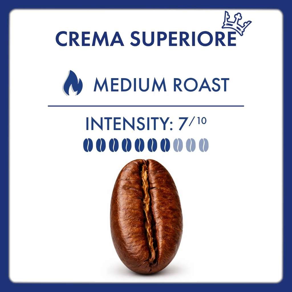 Caffe Borbone Roasted Coffee Beans, Crema Superiore, Intensity 7/10, 1kg