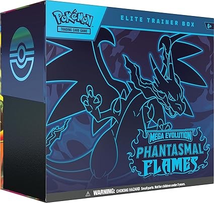 Pokémon TCG: Mega Evolution Phantasmal Flames Elite Trainer Box, 1 Full-Art Promo Card, 9 Booster Packs, Premium Accessories