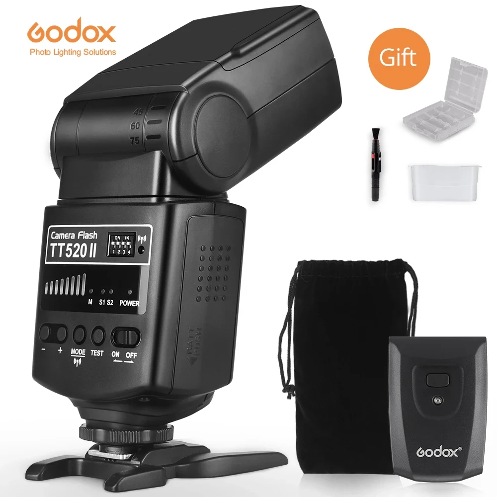 Godox TT520II DSLR Camera Flash Lights Speedlight for Nikon Pentax Olympus Fujifilm Canon