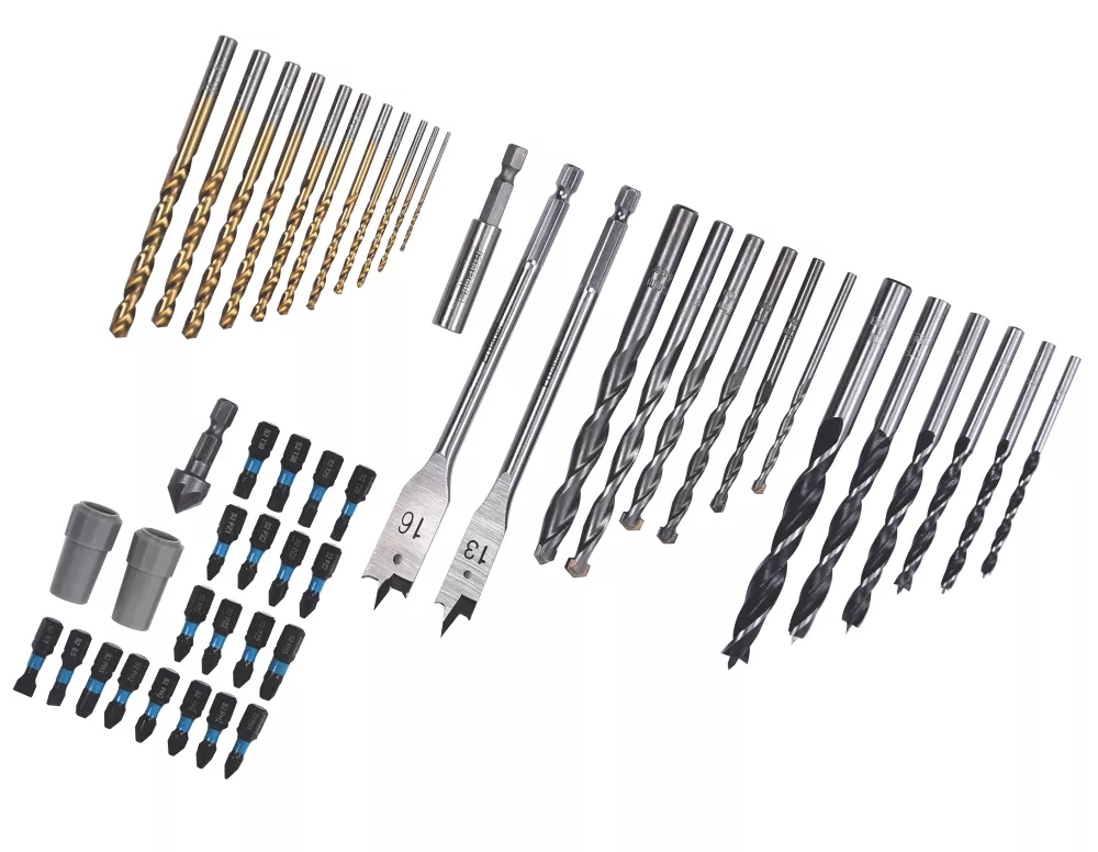 Erbauer Multi-Material Drill Bits 50 Piece Set
