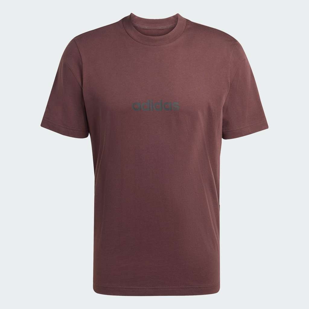Adidas Essentials Linear Single Jersey Tee Shadow Brown S, M, L, XL, £7.50 at Adidas