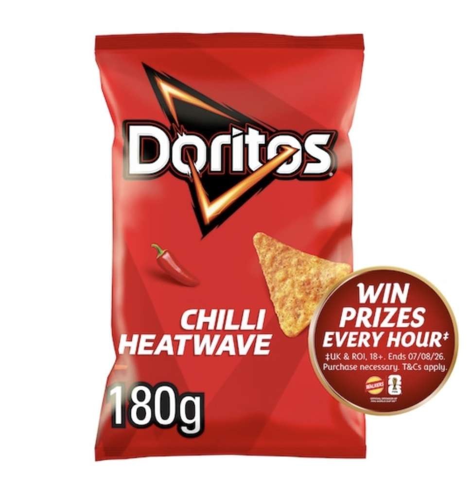 Doritos Chilli Heatwave, Original, Tangy Cheese 180g, Tesco £1.00
