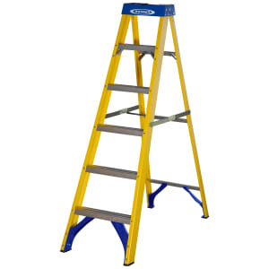 Werner 6 Tread Fibreglass Swingback Stepladder