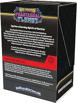 Pokémon TCG: Mega Evolution Phantasmal Flames Booster Bundle, 6 Booster Packs