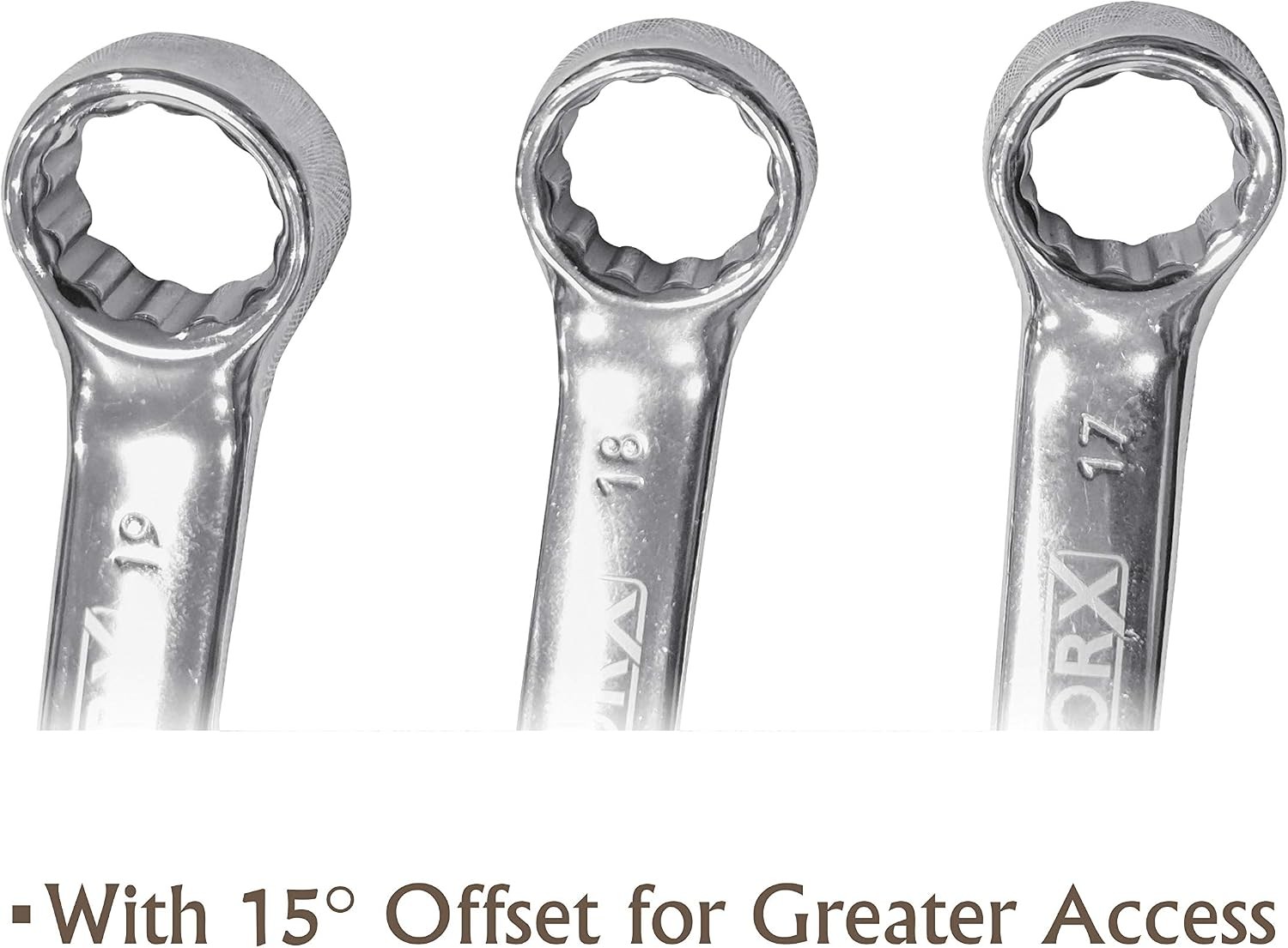 Vorx Stubby Spanner Set 14 Pc 6mm to 19mm Chrome Vanadium in Canvas Wallet