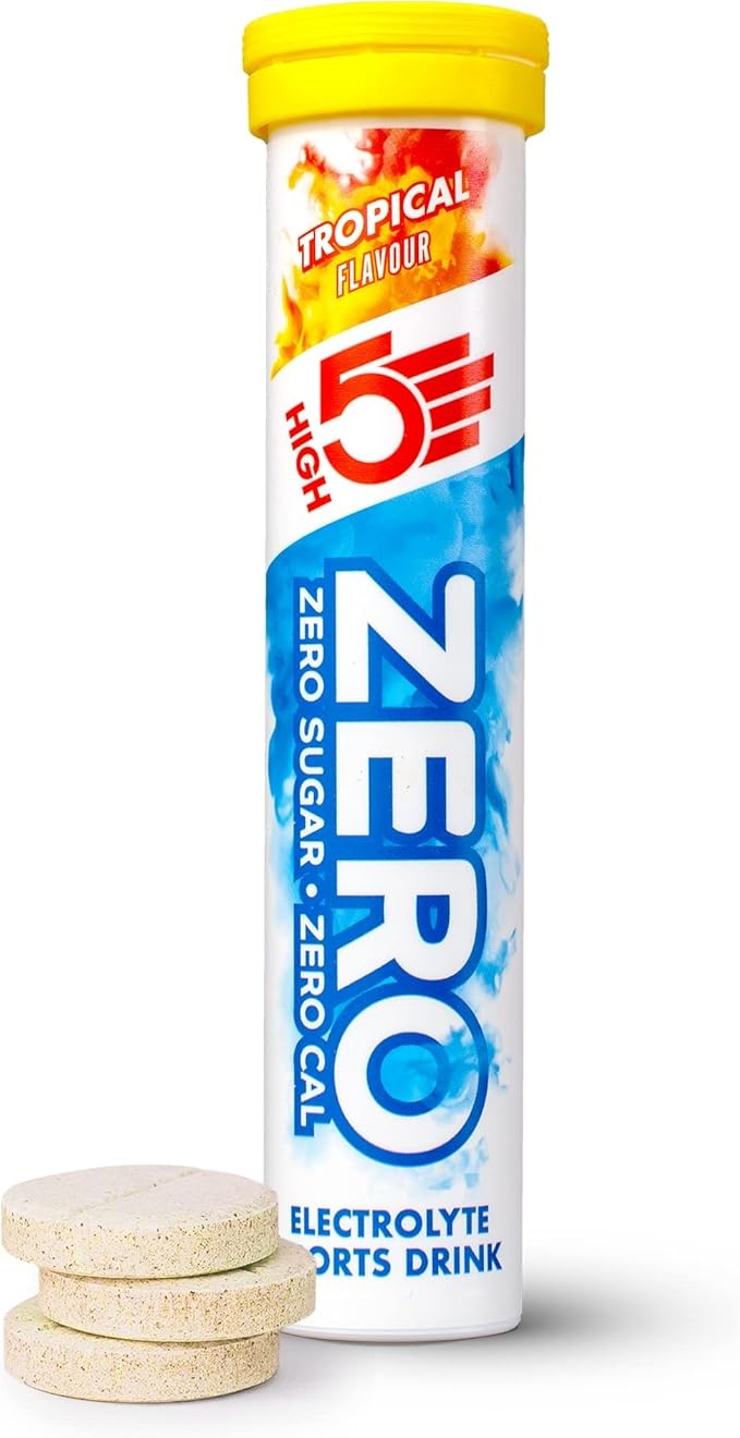 HIGH5 ZERO Electrolyte Tablet, Hydration Tablets with Vitamin C, 0 Calories & Sugar Free, Tropical, 20 Tablets (20x, Pack of 1)