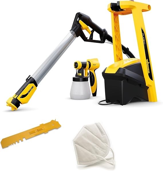 Wagner Universal Sprayer W 950 FLEXiO, Electric Paint Sprayer for dispersion/latex paints, varnishes & glazes, interior usage, covers 15 m² in 5 min, 800 ml capacity, 630 W, 3.5 m hose