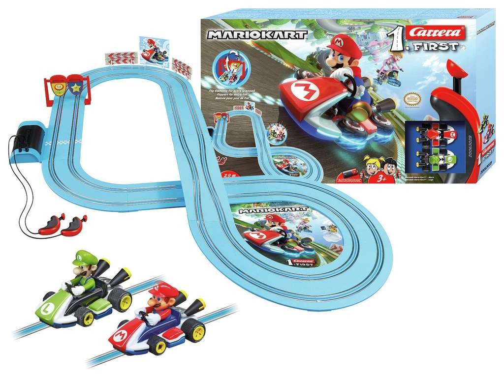 Carrera FIRST Nintendo Mario Kart Slot Car Racing Set, looks fun