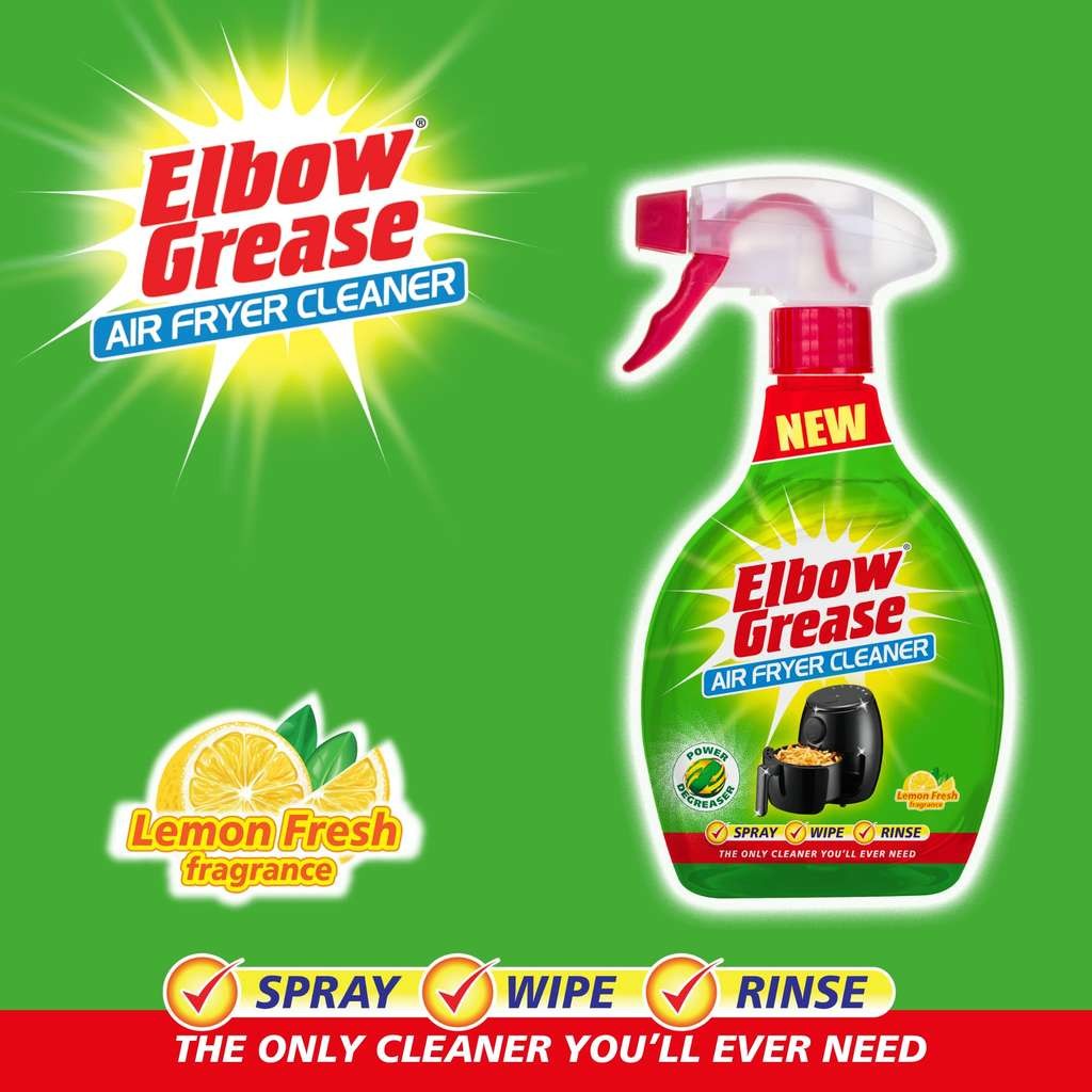 Elbow Grease Air Fryer Cleaner Spray Lemon Fresh 500ml Pack of 2