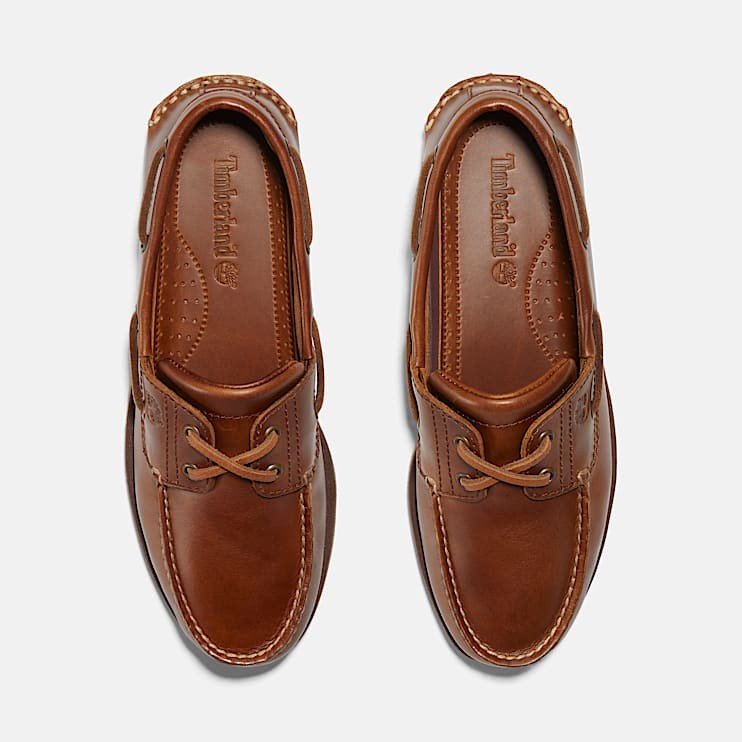 Classic 2-Eye Boat Shoe for Men in Brown