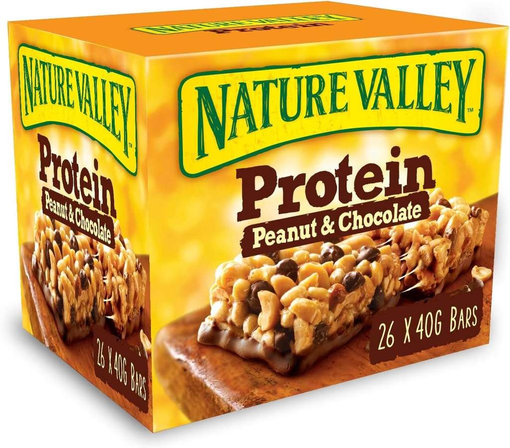 Nature Valley Protein Peanut and Chocolate Gluten Free Cereal Bars 26 x 40g with Voucher