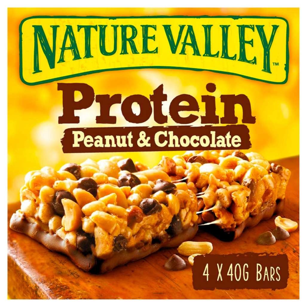 Nature Valley Protein Peanut and Chocolate Gluten Free Cereal Bars 26 x 40g with Voucher