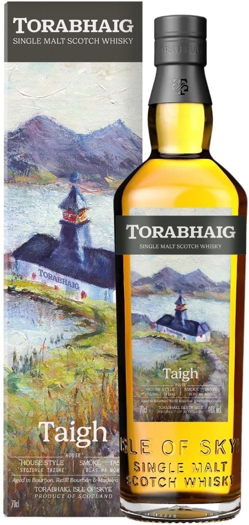 Torabhaig Taigh Single Malt Scotch Whisky, 70cl, 46% ABV, Isle Of Skye, Peated Whisky with Sweet Spice, Orchard Fruit And Gentle Smoke