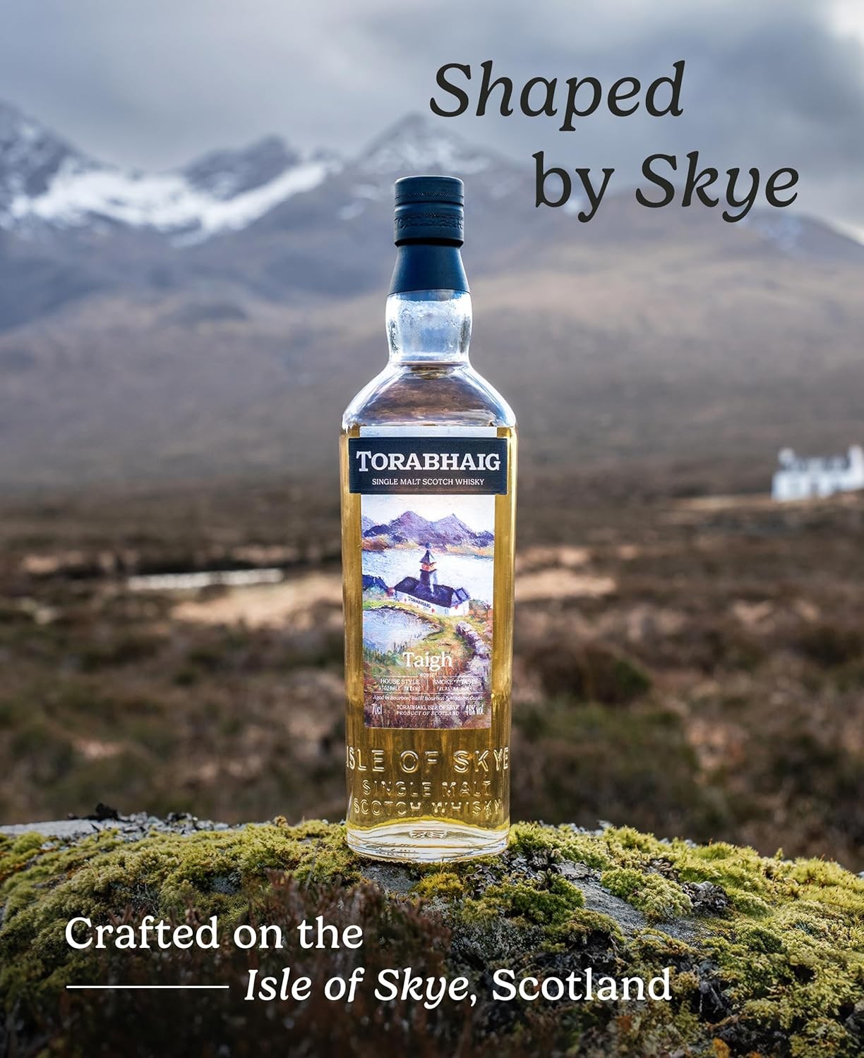 Torabhaig Taigh Single Malt Scotch Whisky, 70cl, 46% ABV, Isle Of Skye, Peated Whisky with Sweet Spice, Orchard Fruit And Gentle Smoke