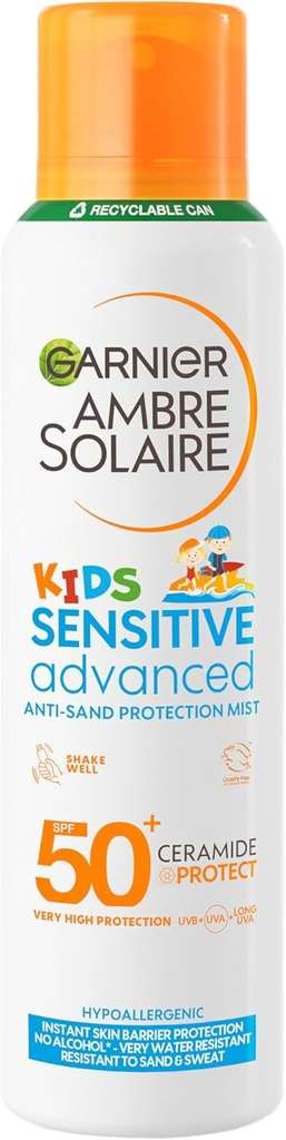 Garnier Ambre Solaire Sun Cream SPF 50+ Kids Sensitive Advanced 150ml, with voucher