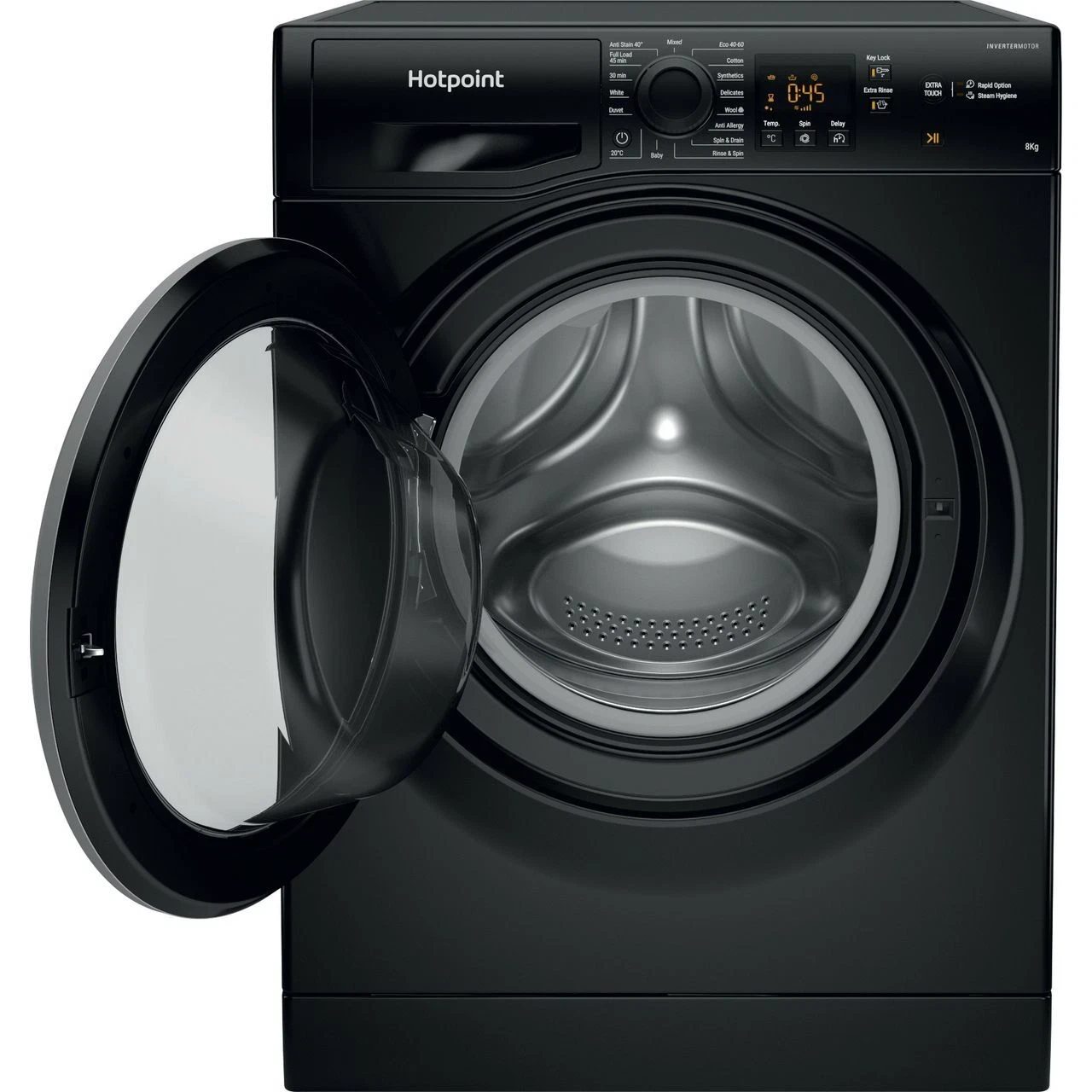Hotpoint NSWM 846 BS UK 8kg Washing Machine Black 1400 RPM A Rated
