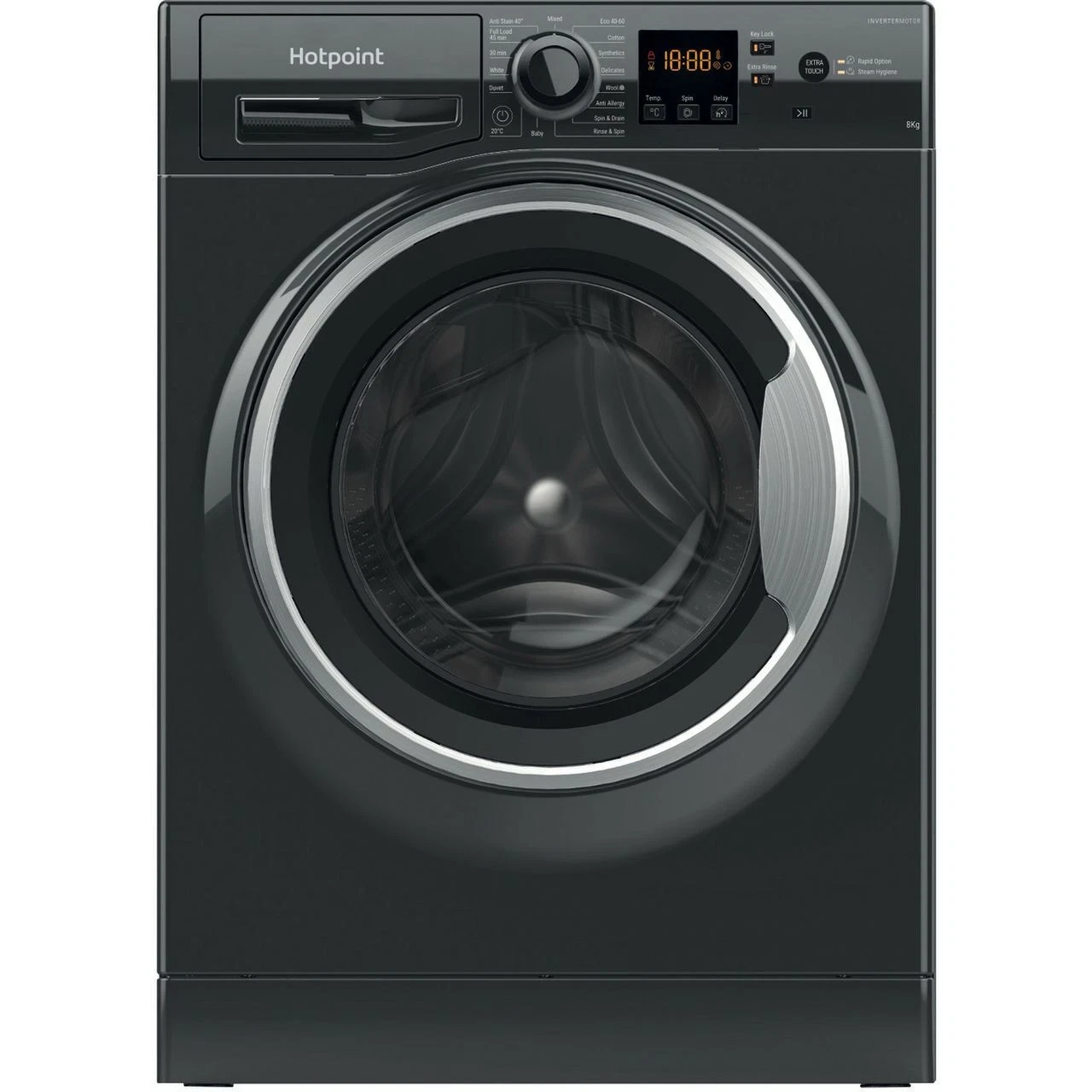 Hotpoint NSWM 846 BS UK 8kg Washing Machine Black 1400 RPM A Rated