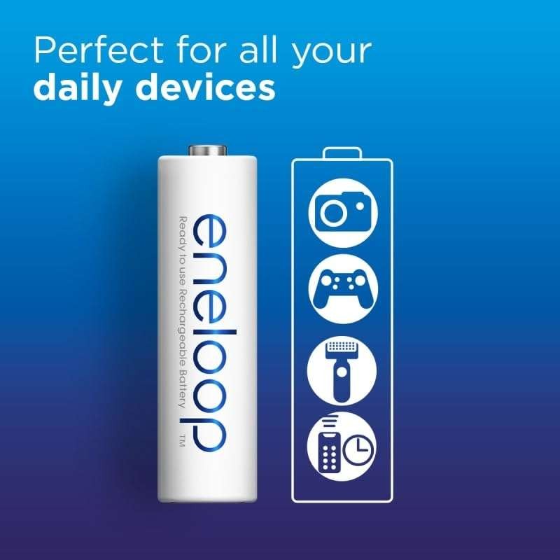 Eneloop AA Rechargeable Battery, Pack of 4, 2000 mAh, 2000 Cycles - £9.28 S&S