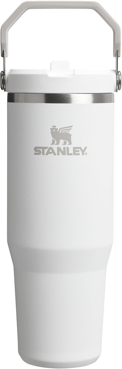 Stanley 1913 Flip Straw Tumbler 0.89L, Frost, keeps cold for 12+ hours, easy to carry, dishwasher safe, stainless steel bottle with straw