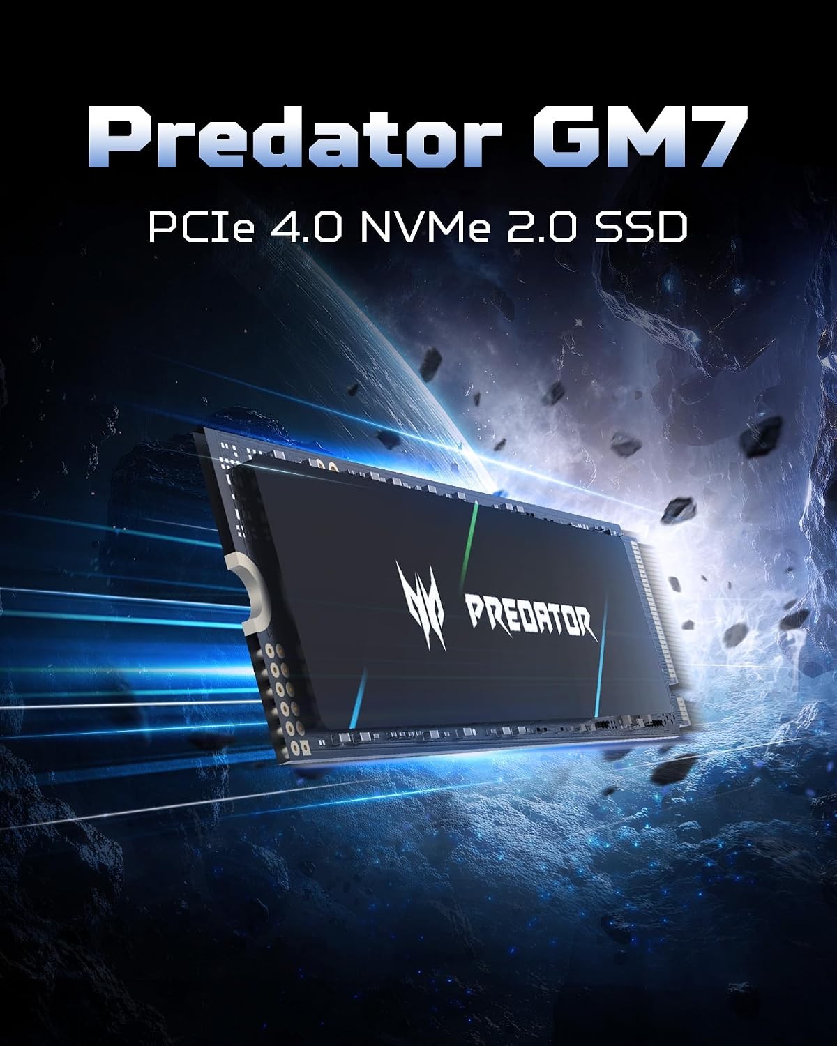 Acer Predator GM7 2TB SSD, M.2 2280 PCIe Gen4 x4 NVMe 2.0, BL.9BWWR.119