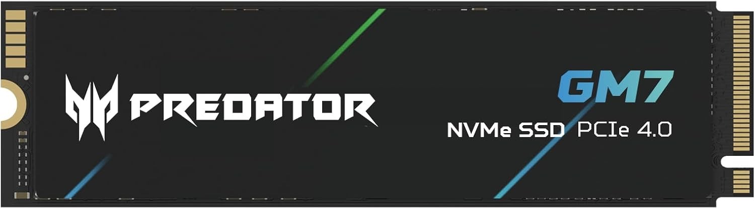 Acer Predator GM7 2TB SSD, M.2 2280 PCIe Gen4 x4 NVMe 2.0, BL.9BWWR.119