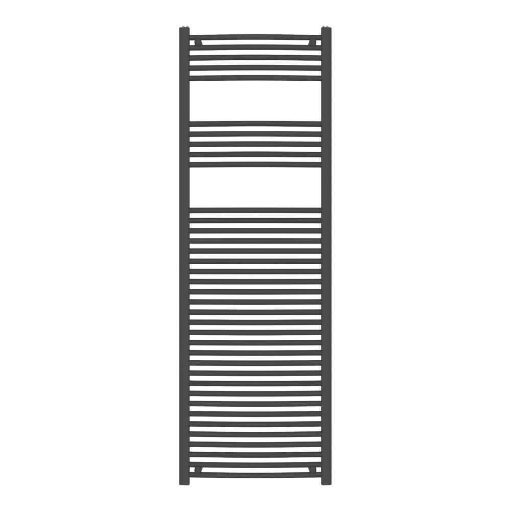 Flomasta 1800mm x 600mm 2890BTU Black Curved Towel Radiator
