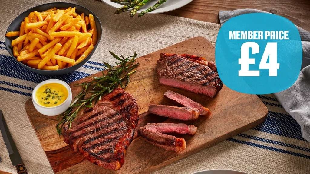 2 Ranch steaks and skinny or sweet potato fries, £4 members / £5 non-members, good price