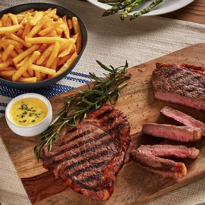 2 Ranch steaks and skinny or sweet potato fries, £4 members / £5 non-members, good price