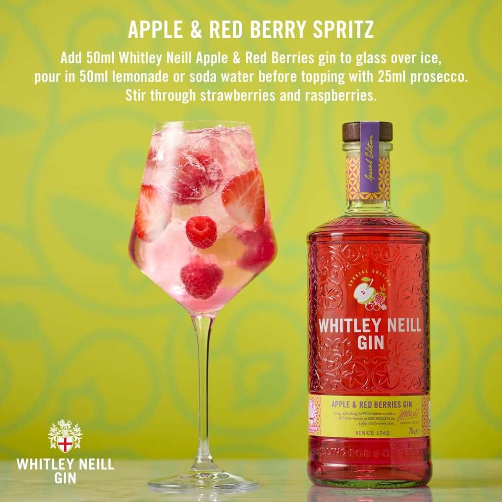 Whitley Neill Apple & Red Berries Gin 70cl