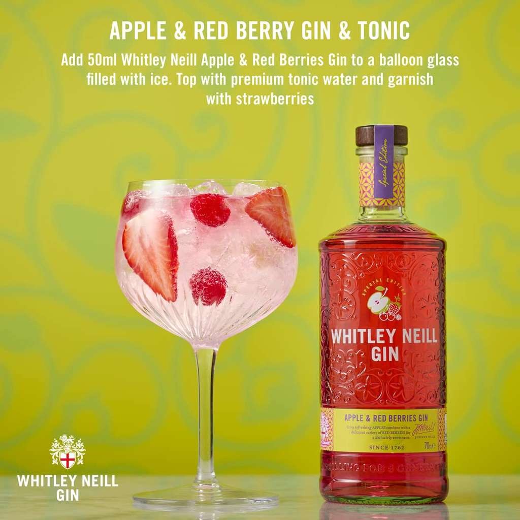 Whitley Neill Apple & Red Berries Gin 70cl