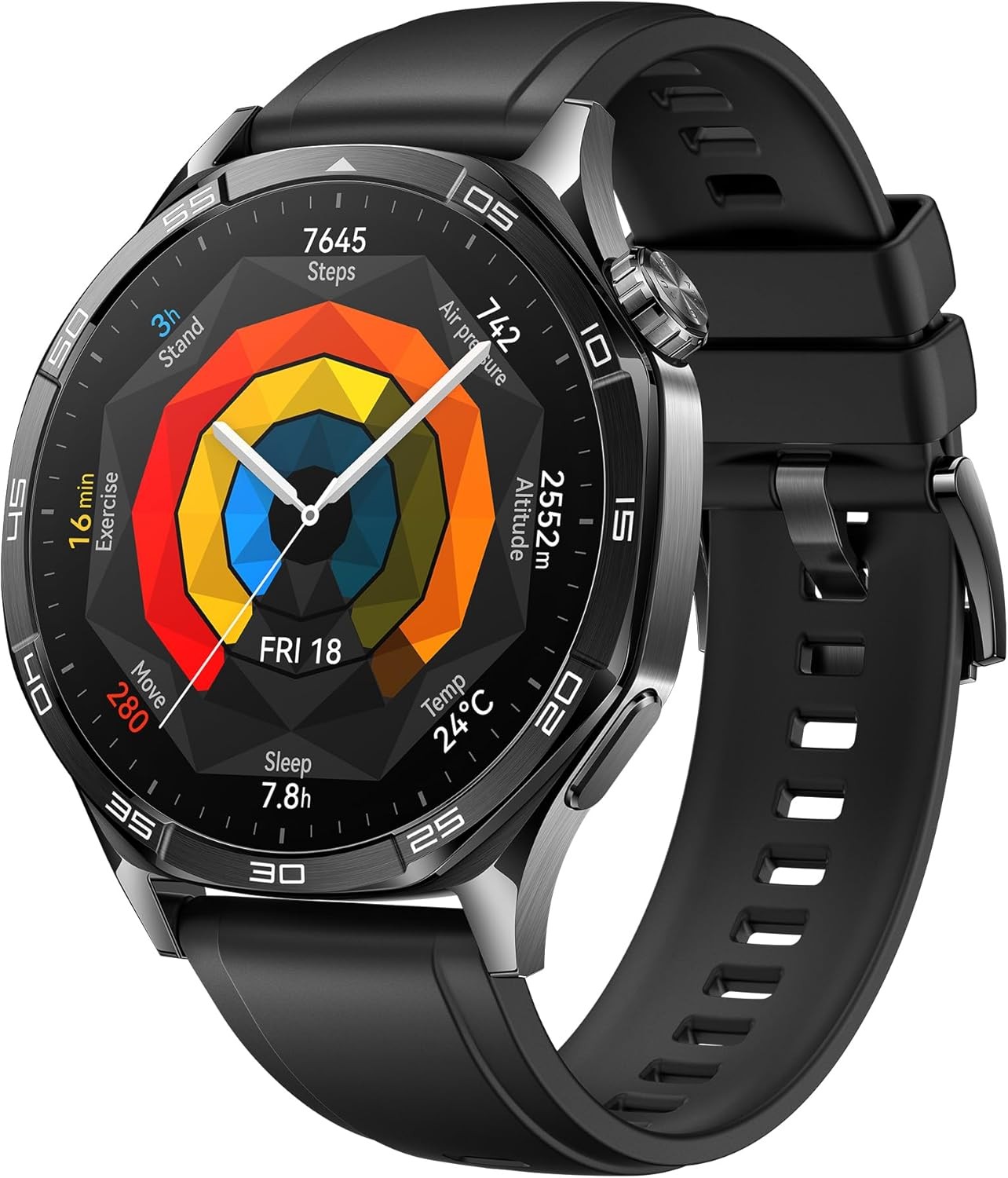 Huawei Watch GT 5 46mm Smart Watch Sharp-Edged Design, Black