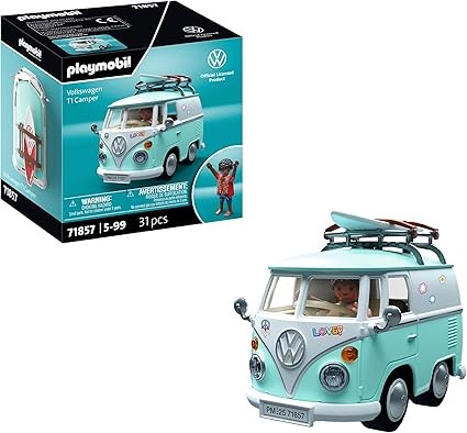 Playmobil Collector Cars, Volkswagen T1 Camper, Model car for adults & children, With stickers, 71857