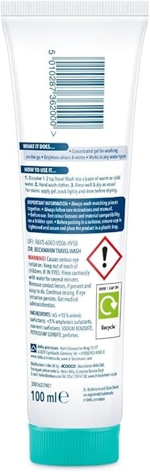 Dr. Beckmann Travel Wash, 100ml, up to 20 washes