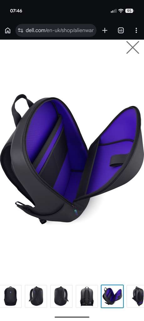 Dell Alienware 16 Backpack, the AW5625P model