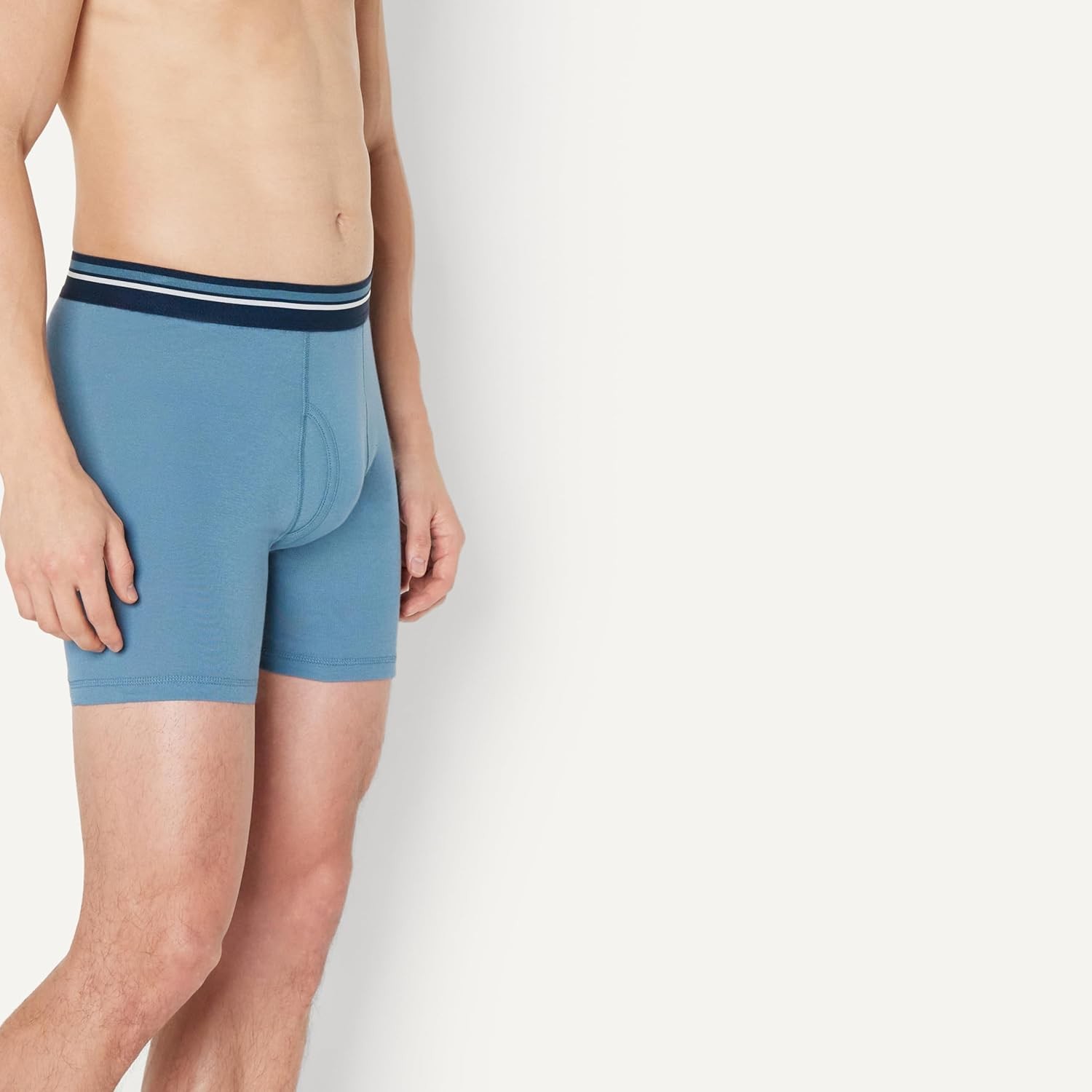 Amazon Essentials Men's Breathable Cotton Boxer Brief Underwear, Tag-Free, Pack of 5