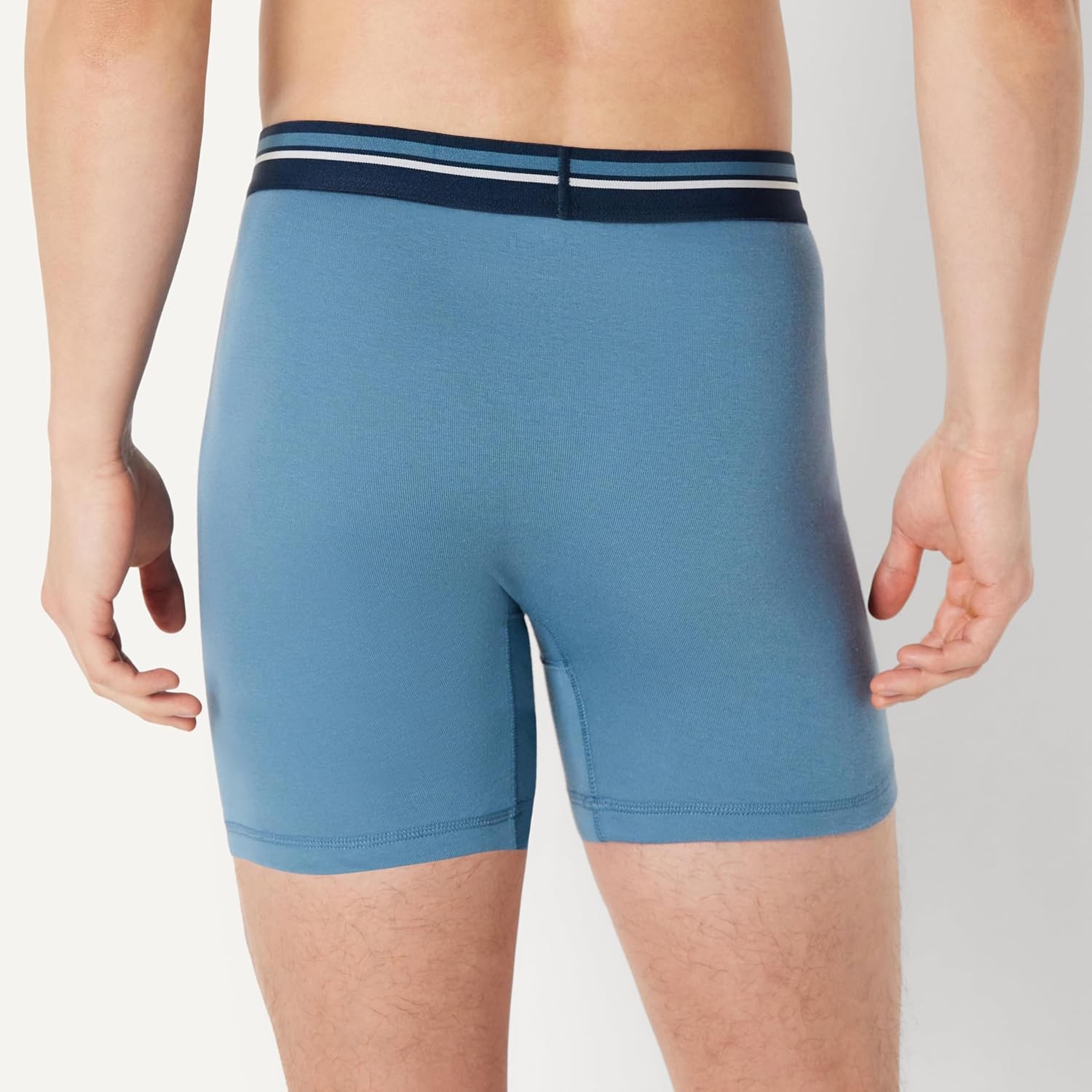 Amazon Essentials Men's Breathable Cotton Boxer Brief Underwear, Tag-Free, Pack of 5